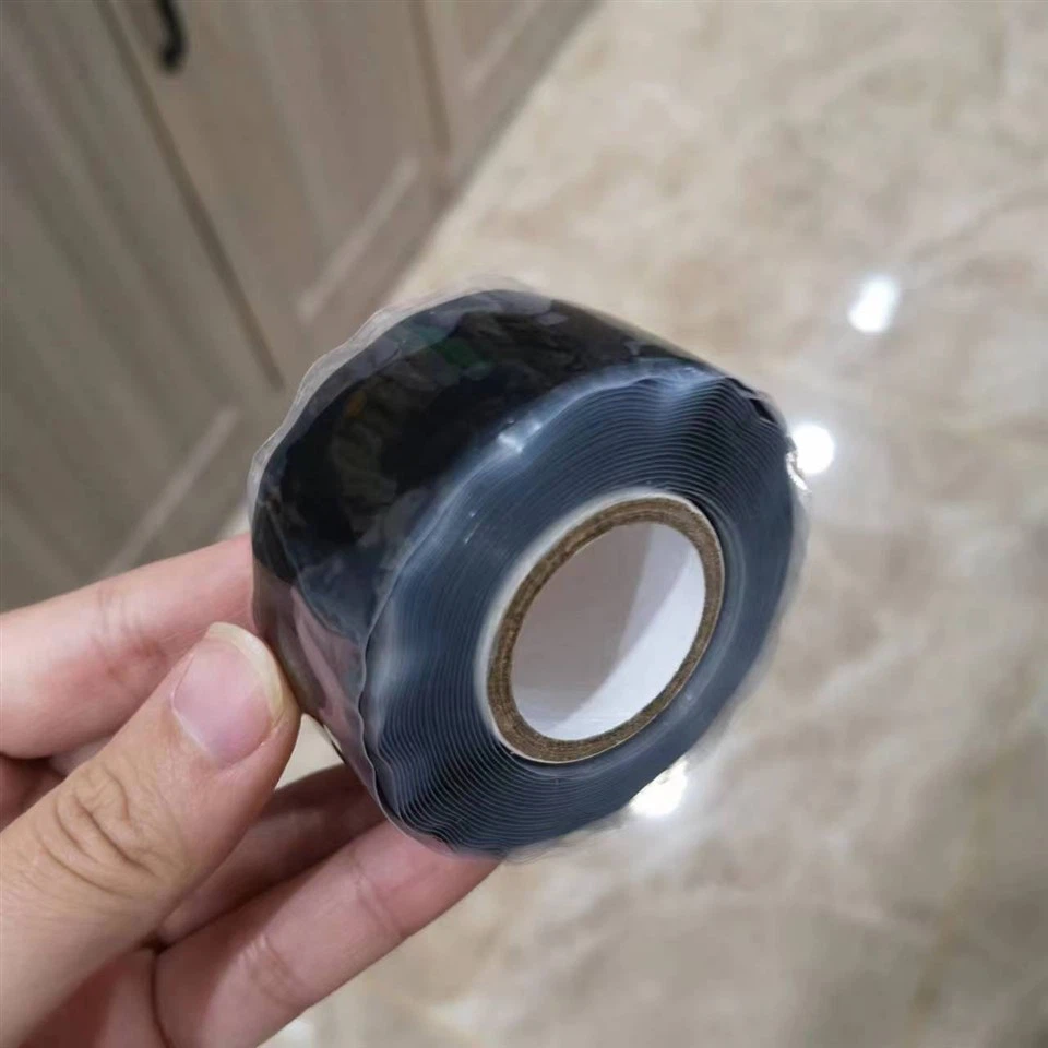 Self Fusing Silicone Tape Leak Seal - 1 In 10 Ft Black No Adhesive Waterproof Silicon Rubber Self Amalgamating Tape For Hose Repair/Pipe Leak Sealing/Electrical Insulating (Pack Of 1 Roll)